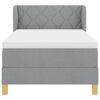 vidaXL Boxspringbed met matras Lichtgrijs 90 x 200 cm Stof