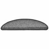 vidaXL Trapmatten 30 st 56x17x3 cm donkergrijs halfrond