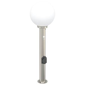 vidaXL Bolderarmatuur met sensor en stopcontact 80 cm roestvrij staal IP44