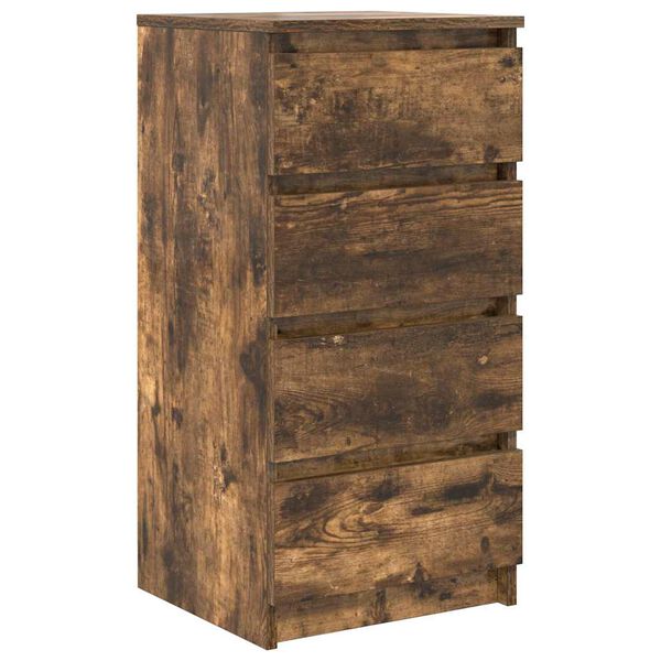 vidaXL Dressoir 37,5x35x76 cm bewerkt hout gerookt eikenkleurig