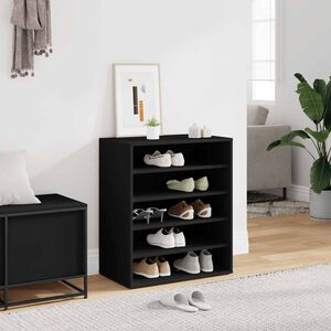 vidaXL Schoenenkast 60x35x70 cm bewerkt hout zwart
