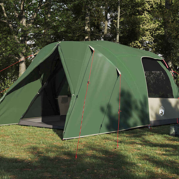 vidaXL Koepeltent met afneembare regenhoes Groen 455 x 252 x 178 cm