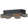 vidaXL Tuinbankenset 8 st Grijs Poly riet
