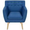 vidaXL Fauteuil stof blauw