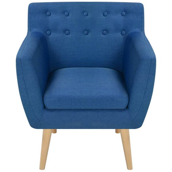 vidaXL Fauteuil stof blauw