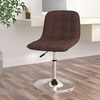 vidaXL Eetkamerstoel draaibaar stof bruin