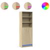 vidaXL Hoge kast met LED 69x32,5x200 cm bewerkt hout sonoma eikenkleur