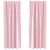 vidaXL Zwart-out Gordijnen met Ringen 2 pcs Babyroze 225 x 140 cm