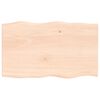 vidaXL Tafelblad natuurlijke rand 100x60x2 cm massief eikenhout