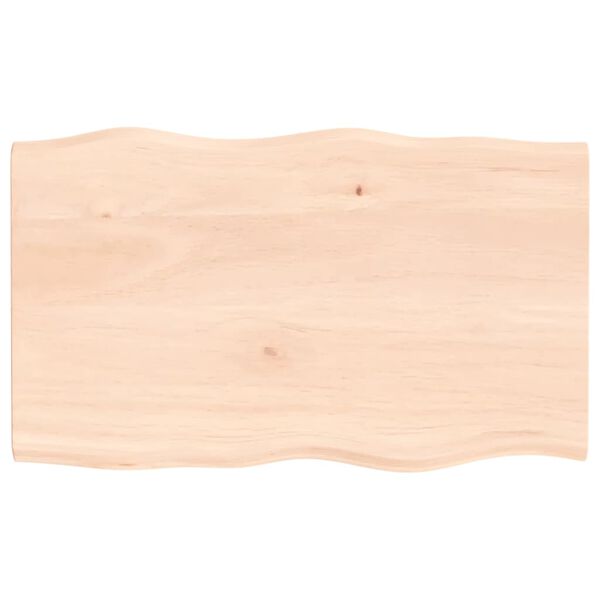 vidaXL Tafelblad natuurlijke rand 100x60x2 cm massief eikenhout