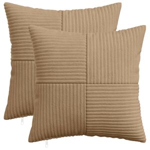 vidaXL Kussensloop 2 pcs ALMELO Bruin 35 x 35 cm corduroy