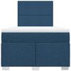 vidaXL Boxspring met matras stof blauw 120x200 cm
