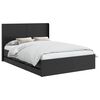 vidaXL Bedframe met opbergruimte en hoofdbord Zwart 150 x 200 cm