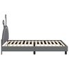 vidaXL Bedframe voor kinderen met hoofdbord Lichtgrijs 90 x 200 cm PU