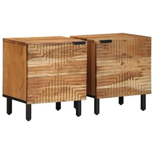 vidaXL Nachtkastjes 2 stuks 40x33x46 cm Massief hout Acacia