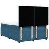 vidaXL Boxspring met matras fluweel blauw 140x200 cm