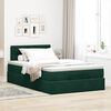 vidaXL Ottoman bed met matras en LED's 120x200cm fluweel donkergroen