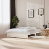 vidaXL Bedframe massief hout wit 150x200 cm