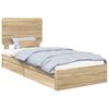 vidaXL Opslag bed met lade Sonoma Eiken 100 x 200 cm Bewerkt hout