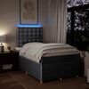 vidaXL Boxspring met matras stof lichtgrijs 120x200 cm