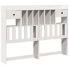 vidaXL Hoofdbord met opbergruimte 140 cm massief grenenhout wit