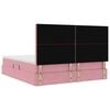 vidaXL Opslag bed met matras met matras Roze 160 x 200 cm Fluweel