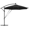 vidaXL Cantilever Banana Parasol Zwart 294 x 294 x 248 cm