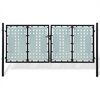 vidaXL Zwarte enkele deur schuttingpoort 300x125 cm