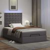 vidaXL Ottoman bed met matras en LED's 120x190 cm kunstleer grijs