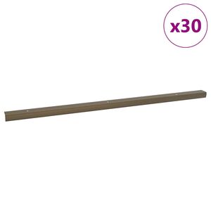vidaXL Trapprofielen 30 pcs Bruin 67 x 3.5 x 3 cm Aluminium