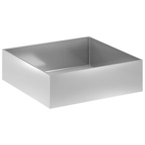 vidaXL Plantenbak zilver 80 x 80 x 30 cm Gegalvaniseerd staal