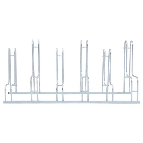 vidaXL Fietsenstandaard voor 6 fietsen vrijstaand gegalvaniseerd staal