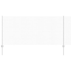 vidaXL Hek met Paal Zilverkleurig