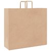 vidaXL Papieren zakken 250 st met hengsels 54x15x49 cm bruin