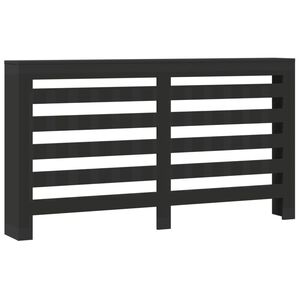 vidaXL Radiatorafdekking Zwart 175 x 20 x 82 cm Bewerkt hout