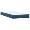 vidaXL Boxspring met matras fluweel donkerblauw 80x210 cm