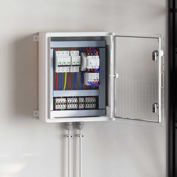 vidaXL Bedieningskast Grijs 47 x 24 x 50 cm ABS Kunststof