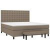 vidaXL Boxspring met matras stof taupe 180x200 cm