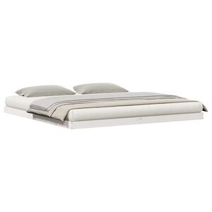 vidaXL Vloerbedframe Wit 213,5 x 184 x 9 cm Massief grenenhout