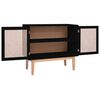 vidaXL Dressoir 88,5x40x80 cm MDF en rattan zwart