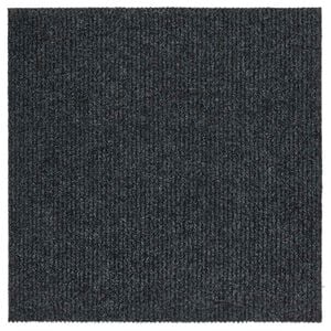 vidaXL Droogloopmat 100x100 cm antracietkleurig