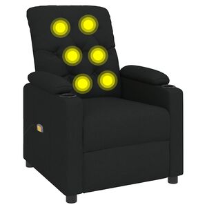 vidaXL Massagestoel stof zwart