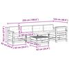 vidaXL Tuin loungeset 6 pcs Wasbruin Massief grenenhout
