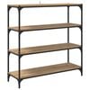 vidaXL Boekenkast 3-laags 100 x 33 x 100 cm Gemonteerd hout en ijzer