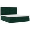 vidaXL Ottoman bed met matrassen 160x200cm fluweel donkergroen