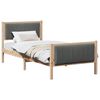 vidaXL Bedframe Bruin en donkergrijs 90 x 190 cm Massief grenenhout