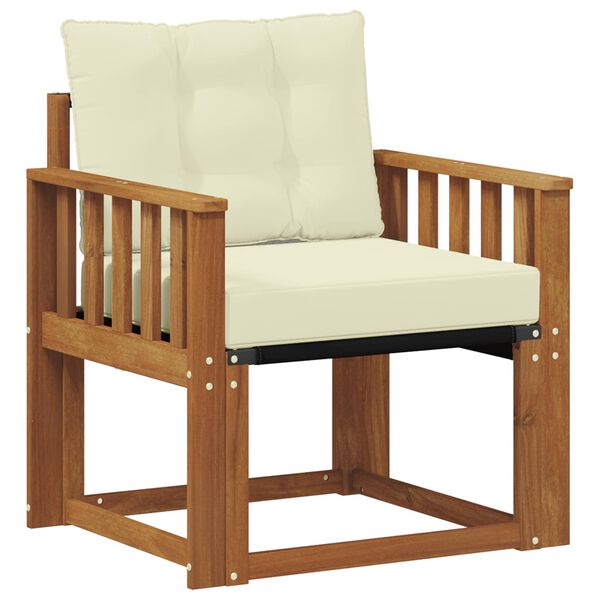 vidaXL Buiten bankenset Massief Acaciahout en Textilene