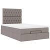 vidaXL Ottoman bed met matras 120x190 cm stof taupe