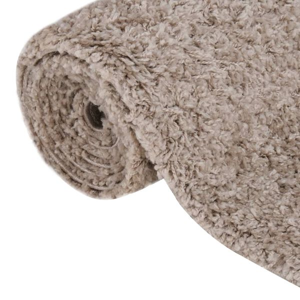 vidaXL Vloerkleed shaggy hoogpolig 120x170 cm beige