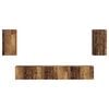 vidaXL Tv-meubelset Wandgemonteerd 5 pcs Oudhout Bewerkt hout